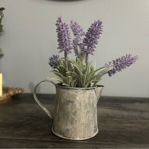 Hobby Lobby Tin Watering Can with Faux Lavender